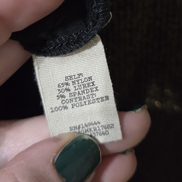 Gimmicks by BKE Floral Embroidered Brown & Gold Metallic Top, Deep V-Neck, EUC! - Picture 9 of 9